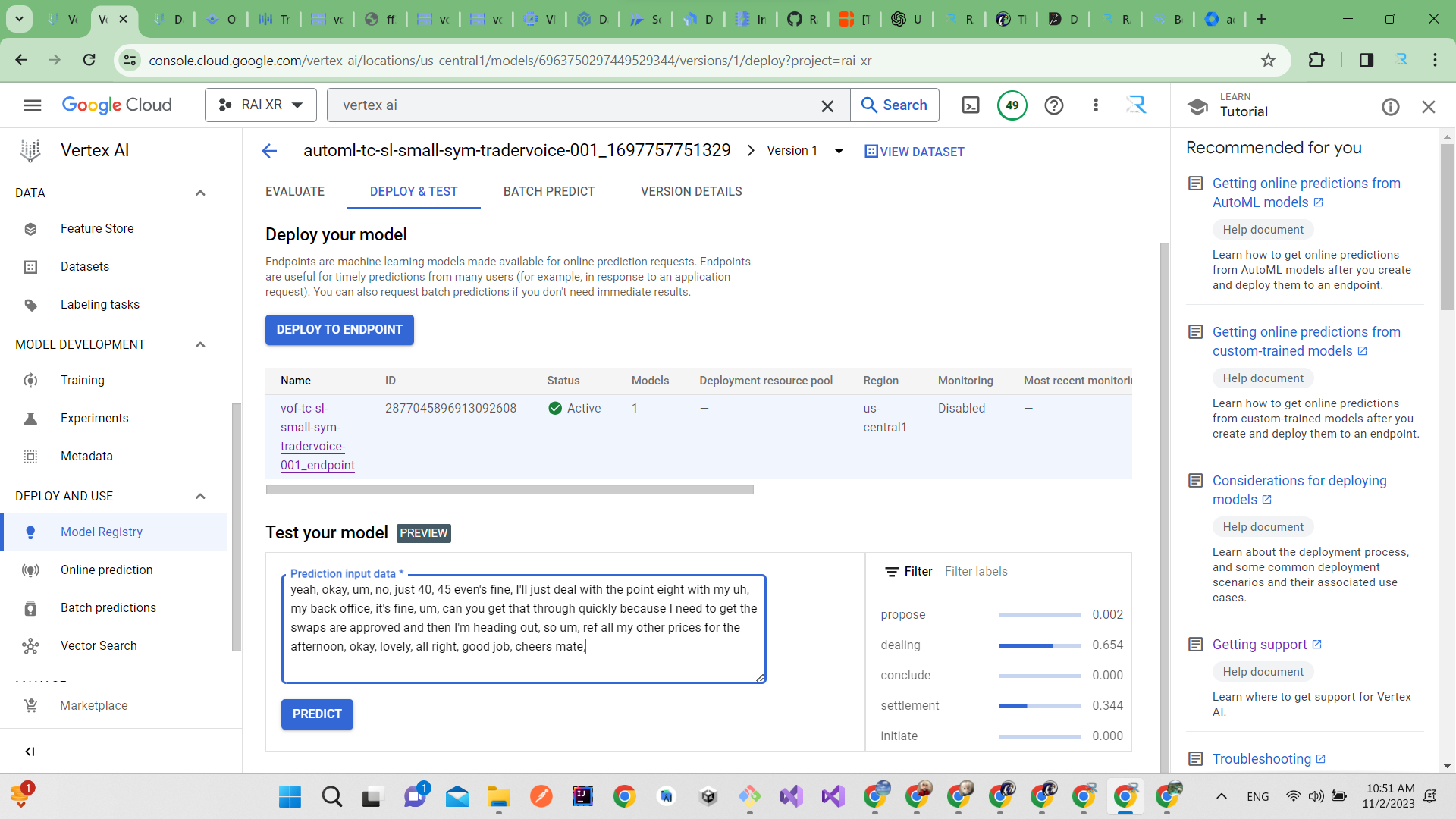 SYM Trader Voice (001) Classification with VOF (voice of future) & Gen AI and LLM on GCP