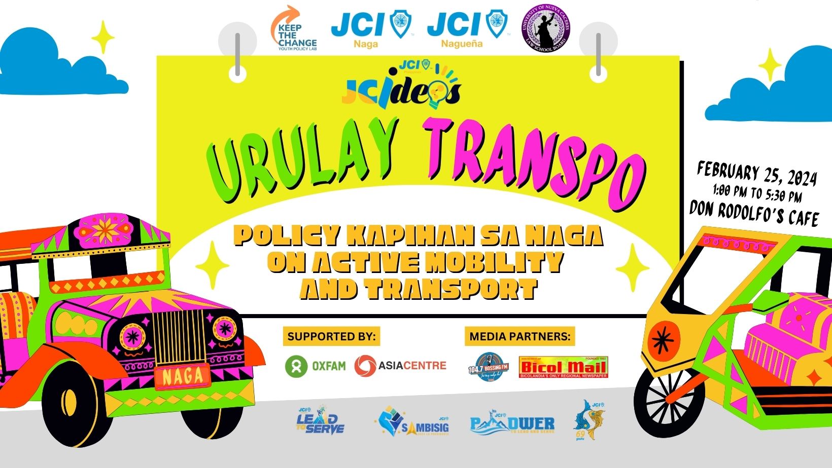 JCIdeas 2024 - Urulay Transpo: Policy Kapihan sa Naga on Active Mobility and Transport